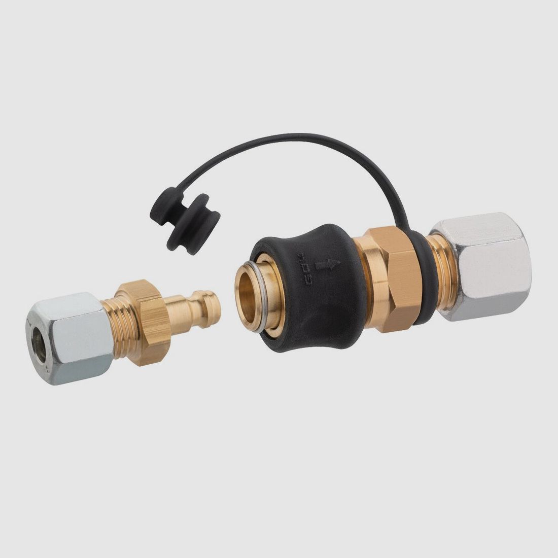Steckkupplung Set Typ SKU-QR, G 1/4 LH-KN x SKU und STN x G1/4LH-ÜM 90°, Bild 6 von 6