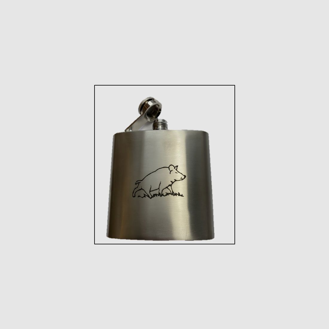 Lovergreen Kunst des Tisches Motiv Stahlflasche Keiler - Polierter Edelstahl