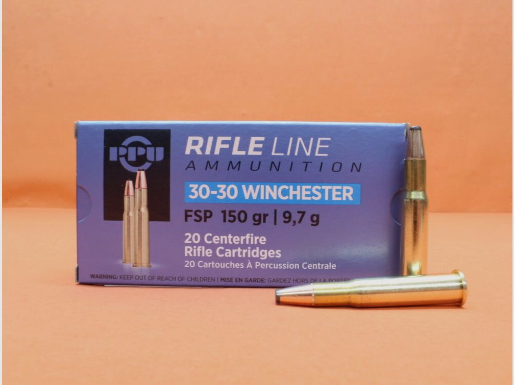Prvi Partizan .30-30Win Prvi Partizan 150grs FSP/ SP-F VE 20 cartridges (A-028)/ 9.7g partial jacket flat nose