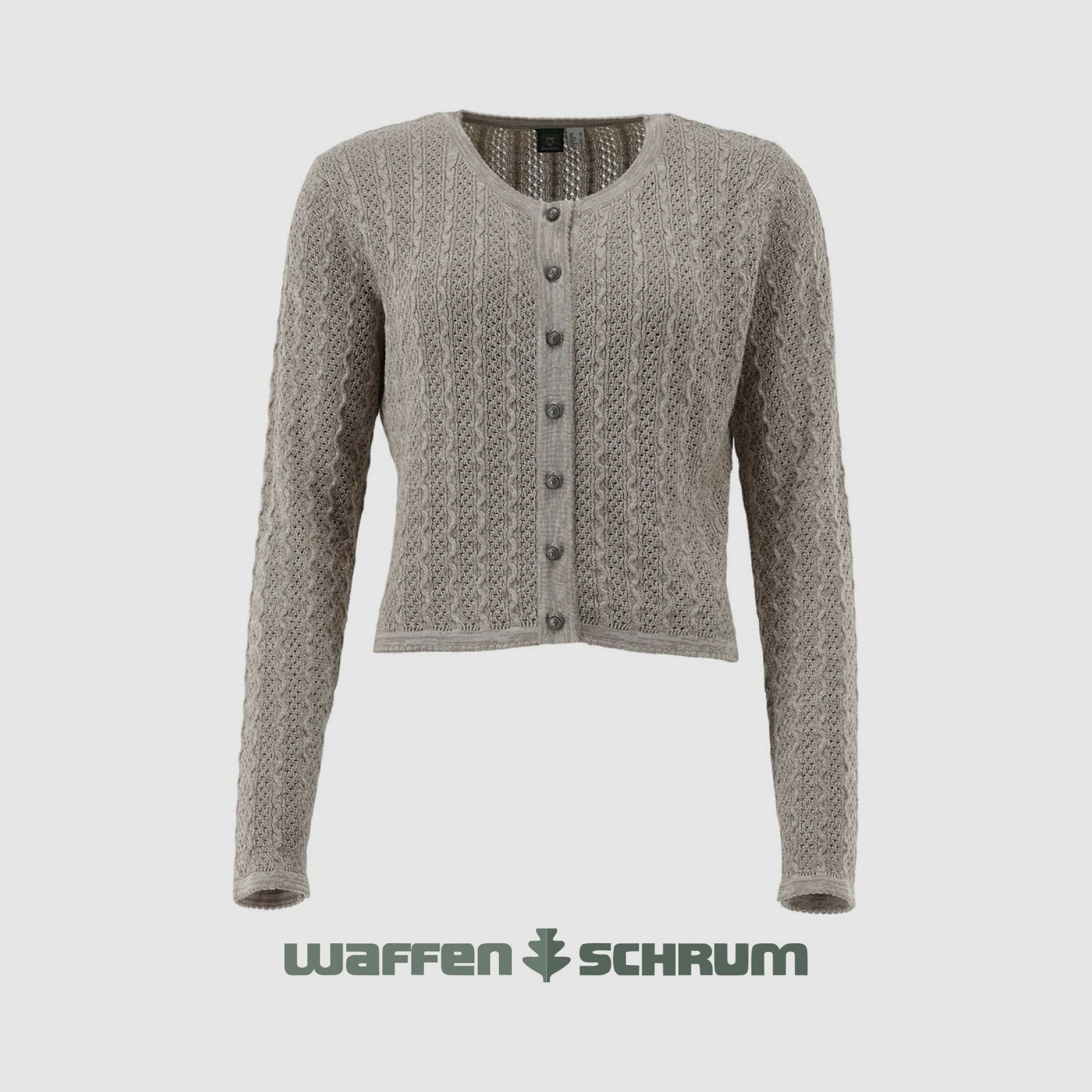 Veste en tricot pour femmes Gipfelstürmer col rond Ecrue
