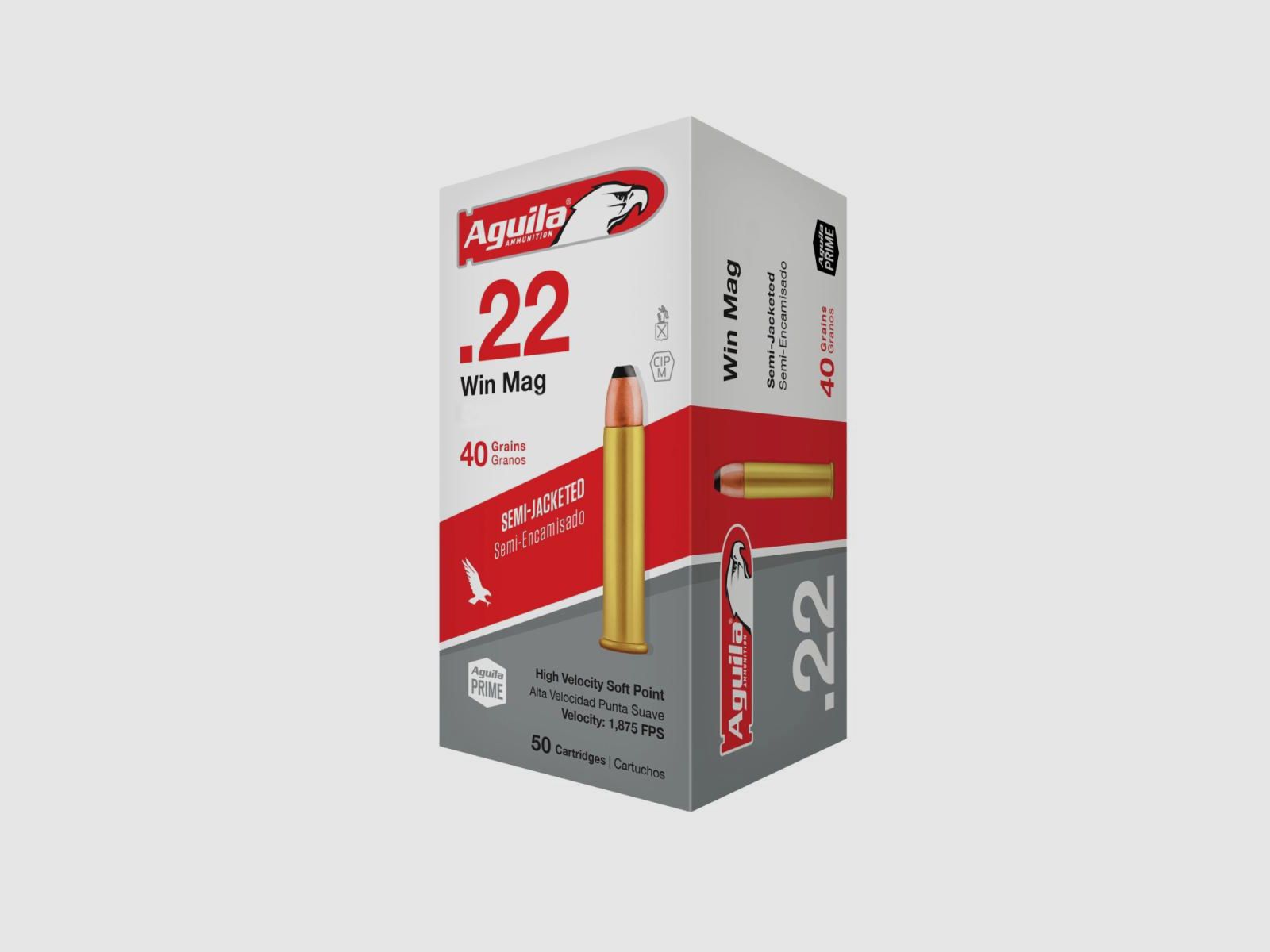 Aguila Standard .22 Win. Mag. 40GR Soft Point 50 cartridges