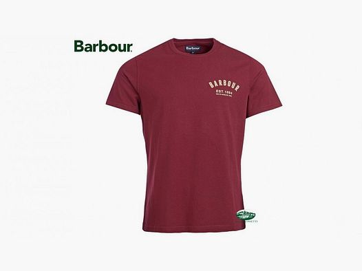 BARBOUR T-shirt girocollo bordeaux