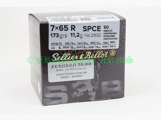 Sellier&Bellot	 7x65R SPCE 173gr. 11,2g 50 Stück Staffelpreise