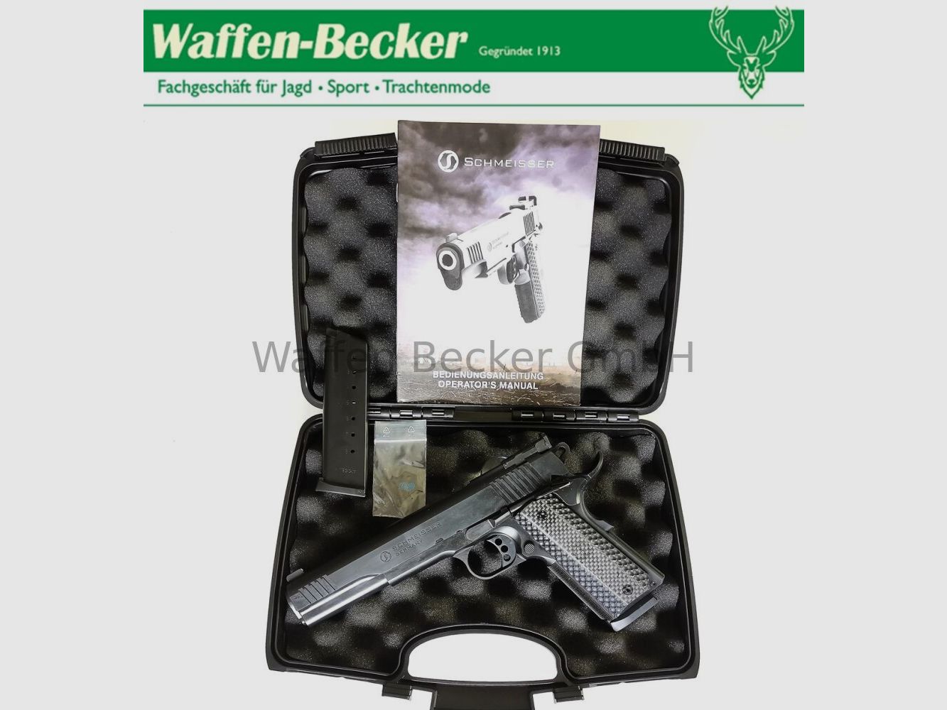 Schmeisser (Waffen Schumacher) Schmeisser Hugo 1911 Kal. .45ACP 6", zwart