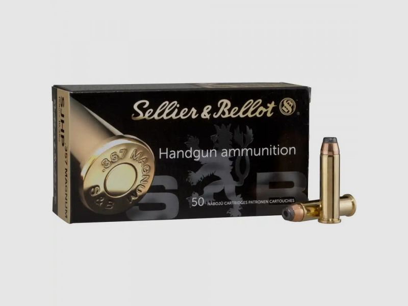 SELLIER & BELLOT .357MAG. REVOLVERPATRONEN - 158GRS SJHP- 50 SCHUSS