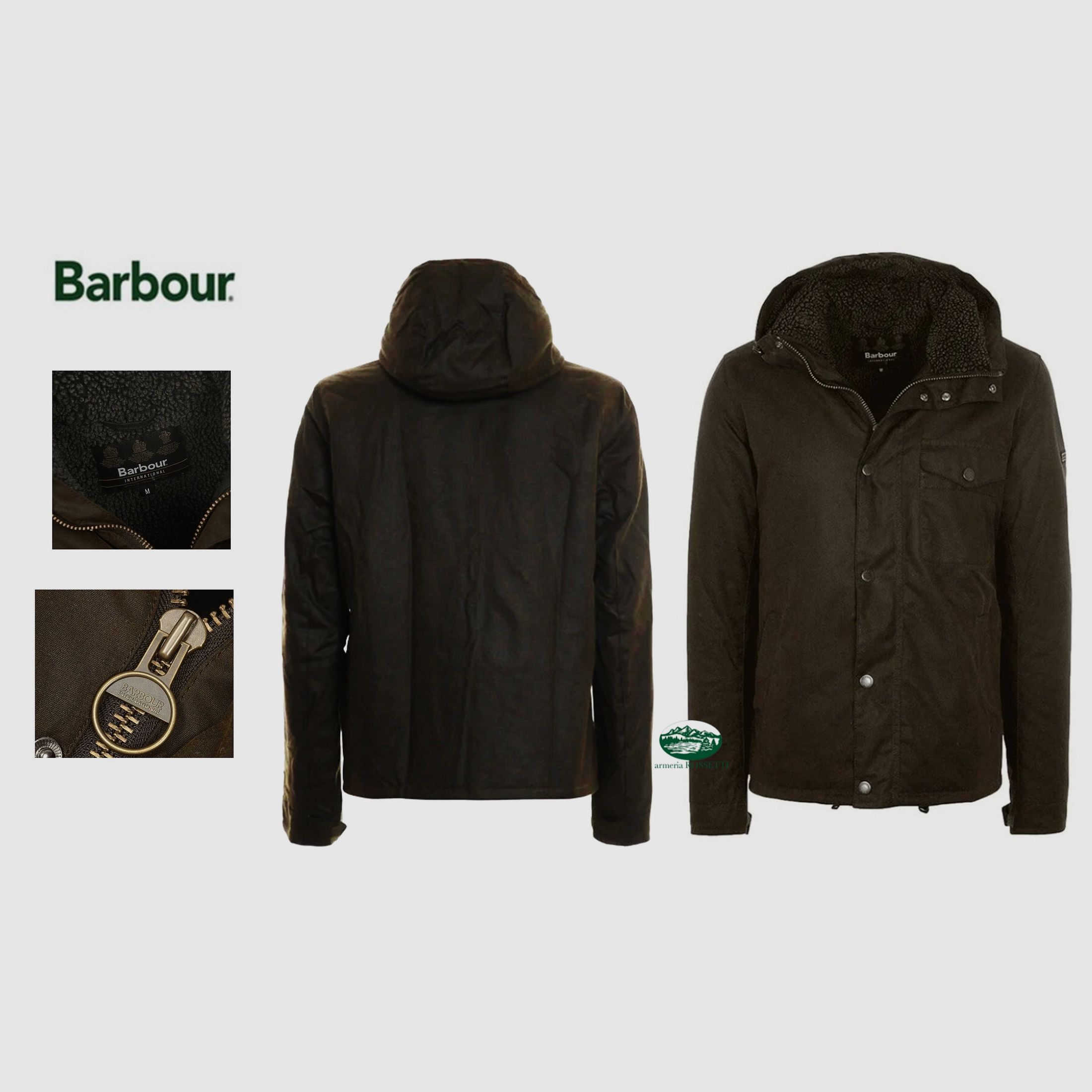 BARBOUR International Kevlar-Wachsjacke, oliv
