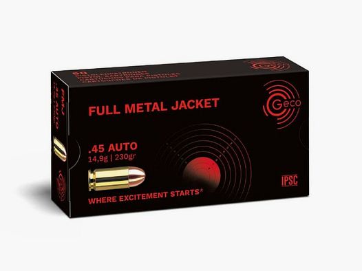 GECO .45 Auto VM 14,9g / 230gr - 50 Patronen