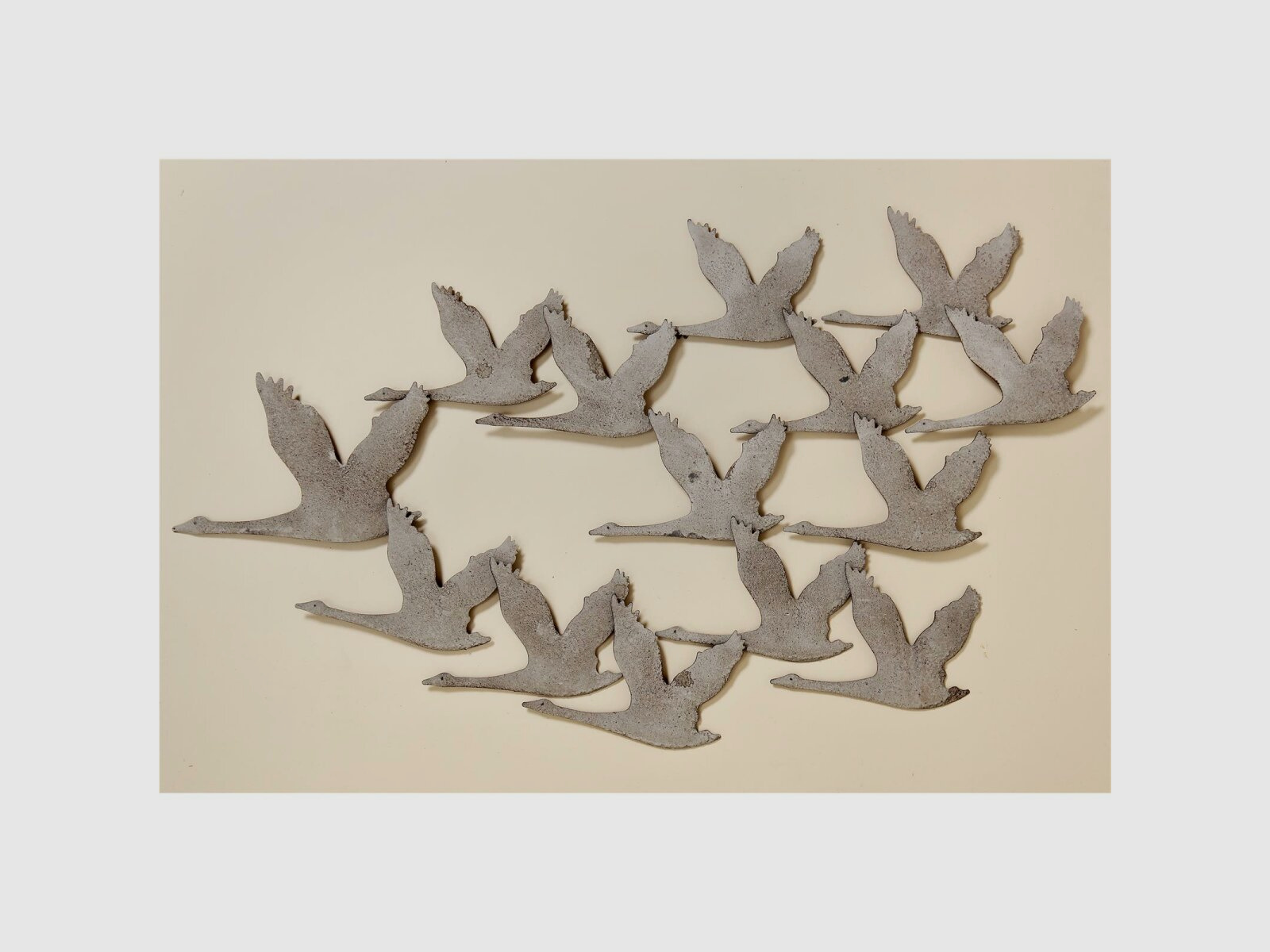 Lovergreen Dekoration Motiv Wanddekoration Enten Metallgrau