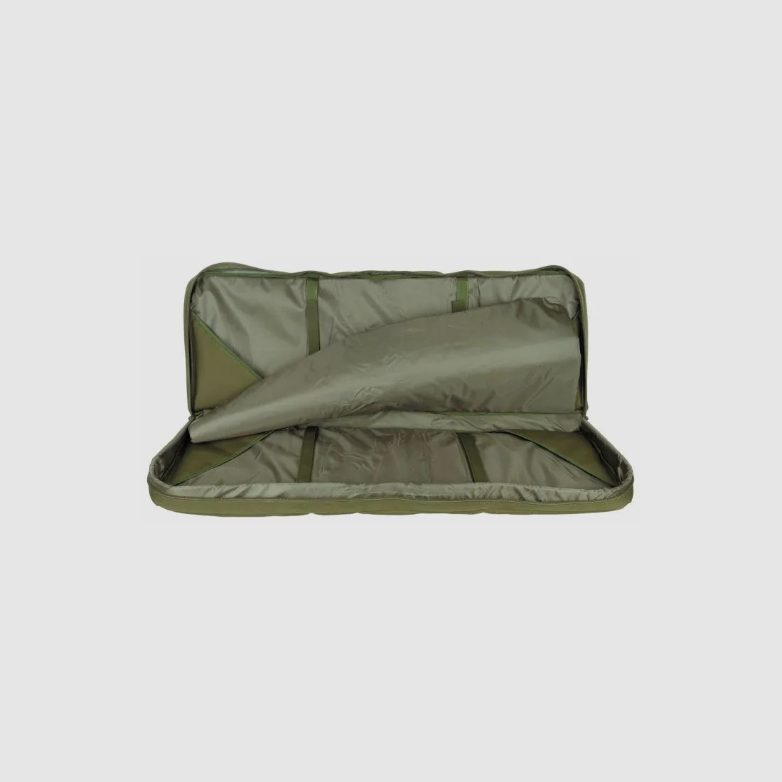 Rifle bag for 2 long guns up to 95cm, olive, with partition and backpack straps