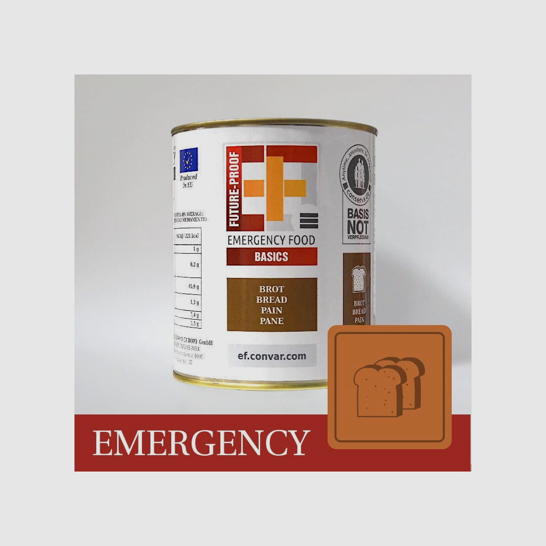 CONVAR EF BASIC Blikbrood (385 g)