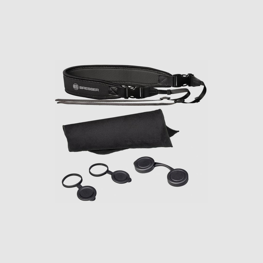 BRESSER 1721043 Pirsch ED 10x42 prismáticos recubiertos de fase con bolsa y correa