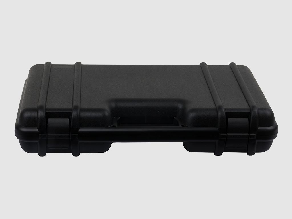 Pistolenkoffer Transportkoffer 48 x 30 x 9,5 cm sehr robust mit VerstĂ¤rkungen Noppenschaumeinlage schwarz