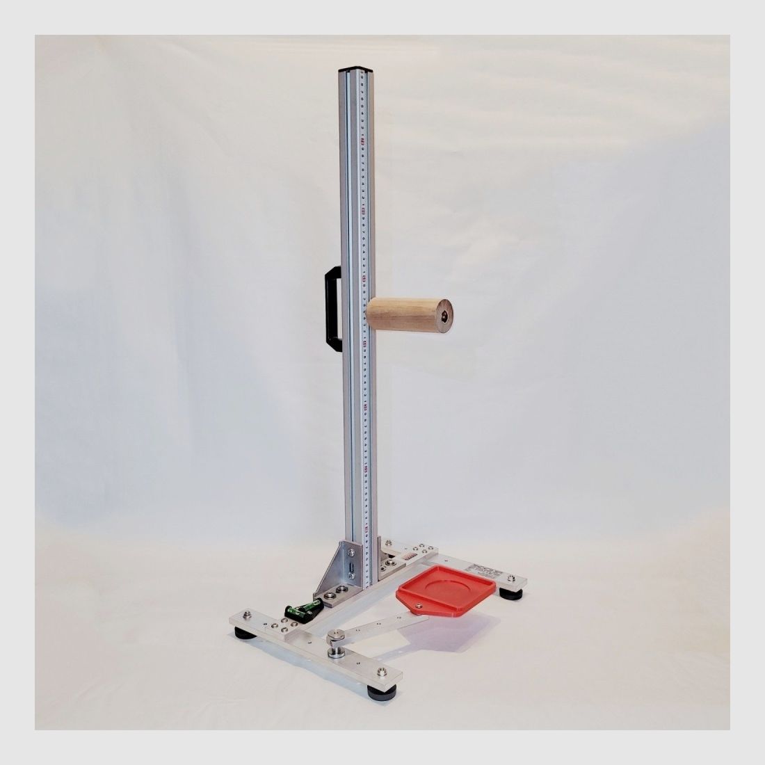 KGF Auflagestativ - Auflageständer Alu H-800-Ultimate mit Buchenholz-Auflage, Waage, Griff, Maßband + Munitionshalter