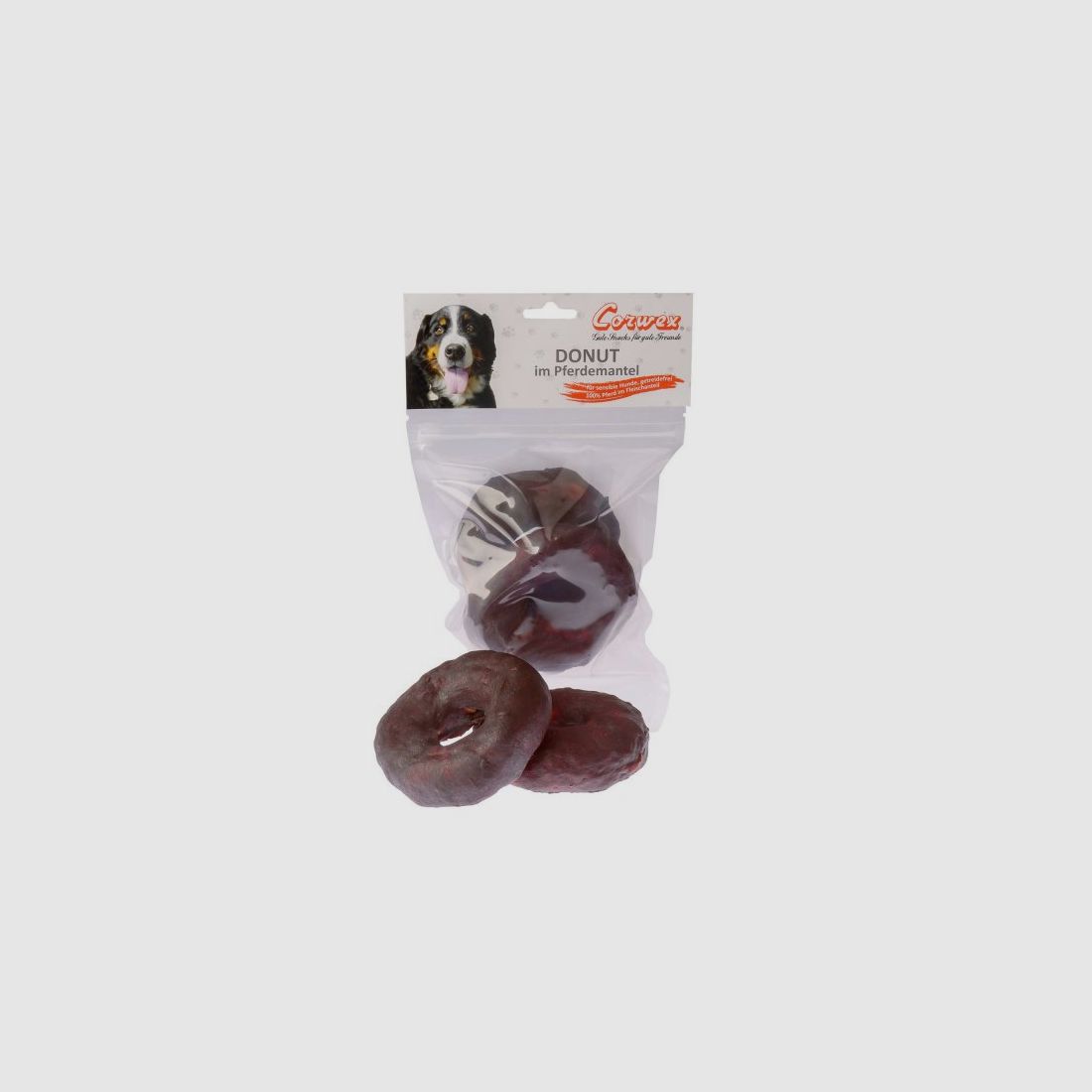 Corwex Hundesnack Doppel-Donut mit Pferd 2er-Pack 250g