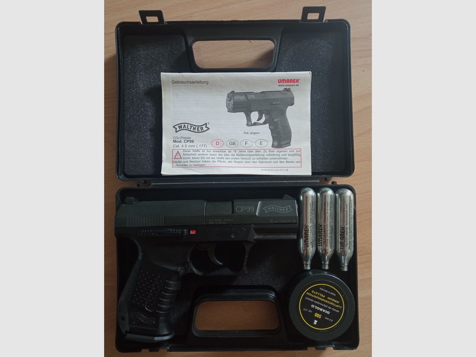 Co² Pistole Walther CP99  4,5mm + Zubehör