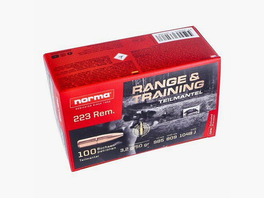 Norma Range & Training .223Rem (paquete de 100)