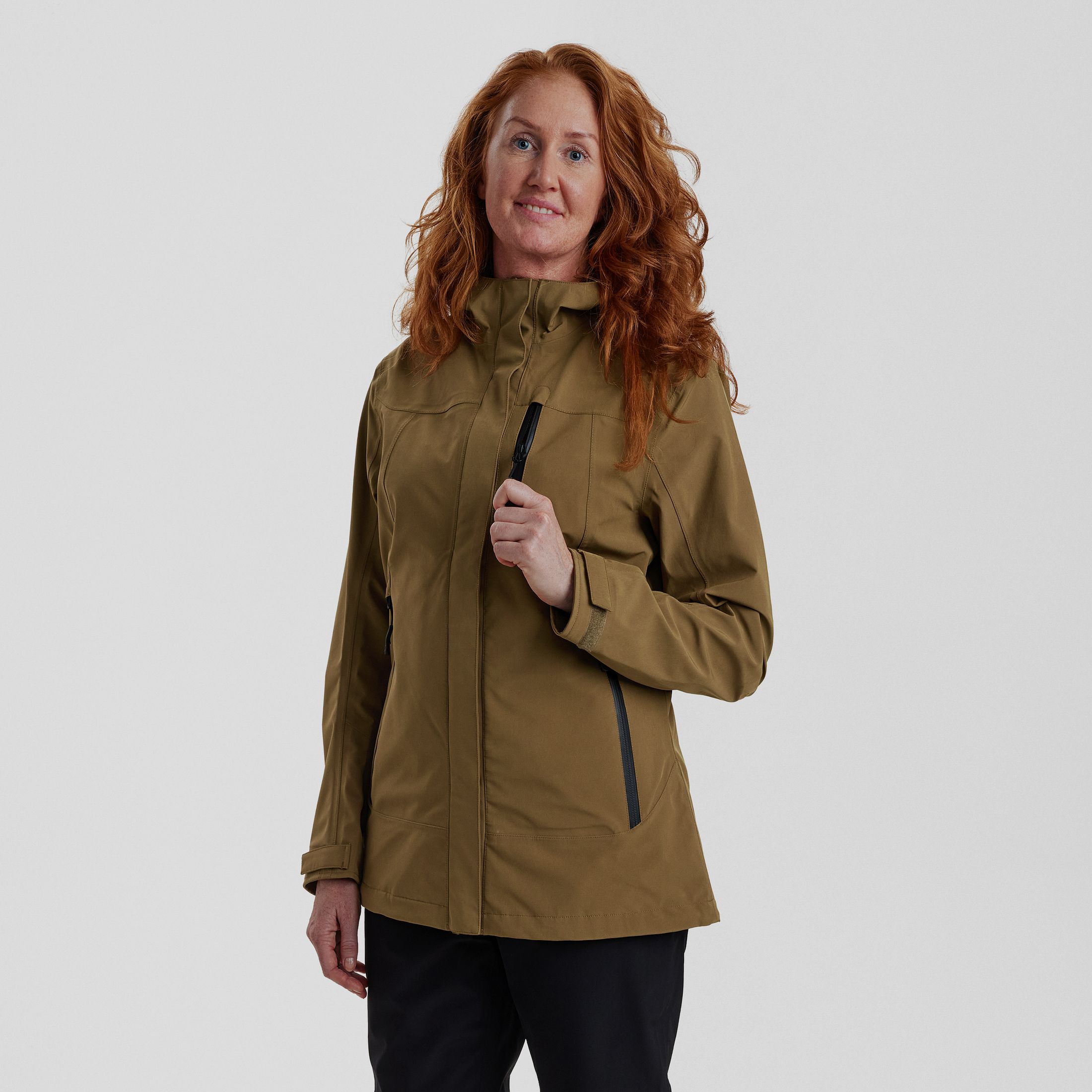 Lady Sarek Shell Jacke mit Kapuze - Butternut – Kleidergröße Damen: 42