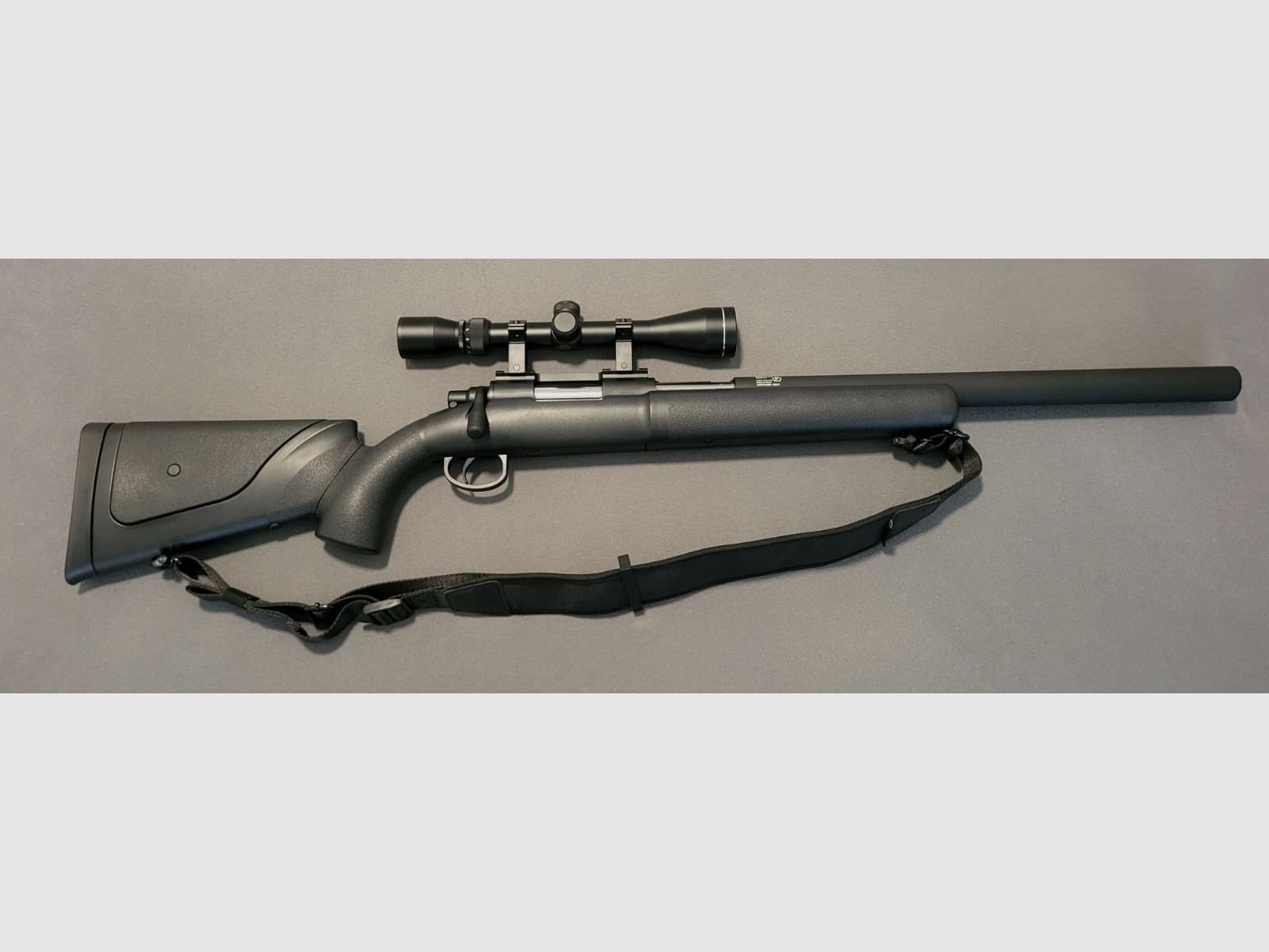 STS rifle with spring pressure, needle rifle with scope and sling