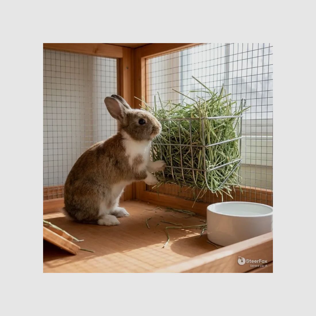 Lot de 10 râteliers à foin galvanisés 20 cm pour lapins OLBA, image 1 sur 7
