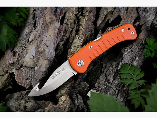 PUMA IP hunting pocket knife with good hook, orange G10