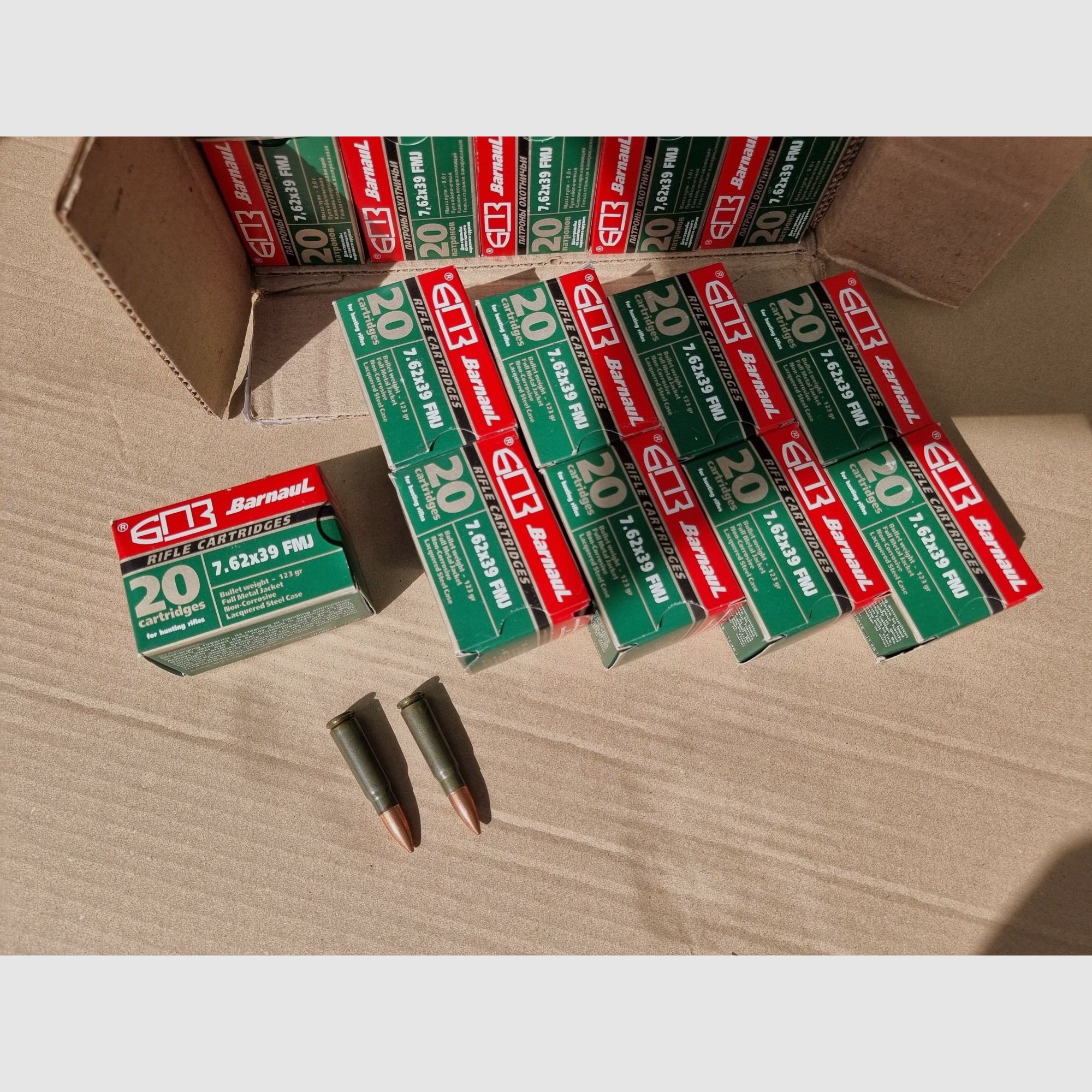 Munition Bernaul 7,62x39 FMJ - nicht korresiv! - 682 Schuss 
