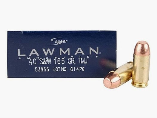 Speer Lawman .40 S&W 165GR TMJ FN 50 cartuchos