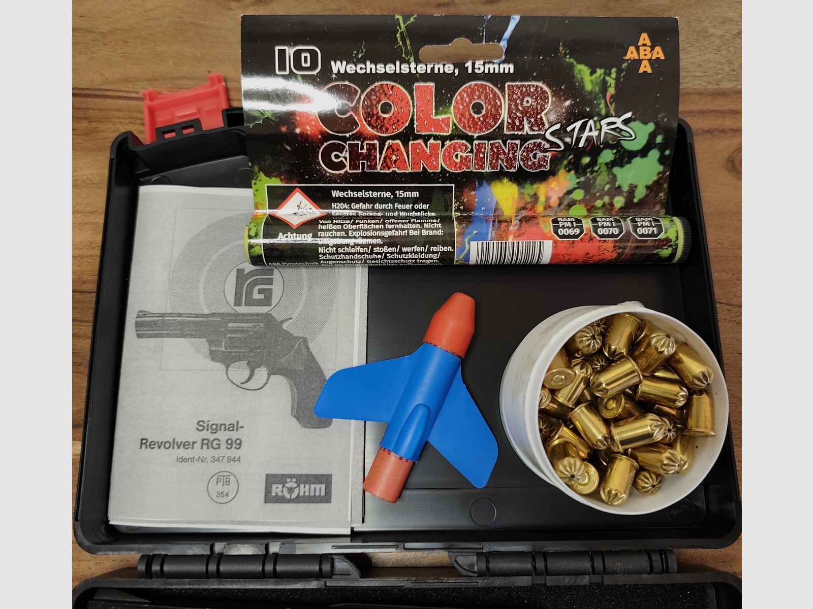 Röhm RG 99 nera vecchia PTB 452 del 1994 + munizioni ed effetti pirotecnici
