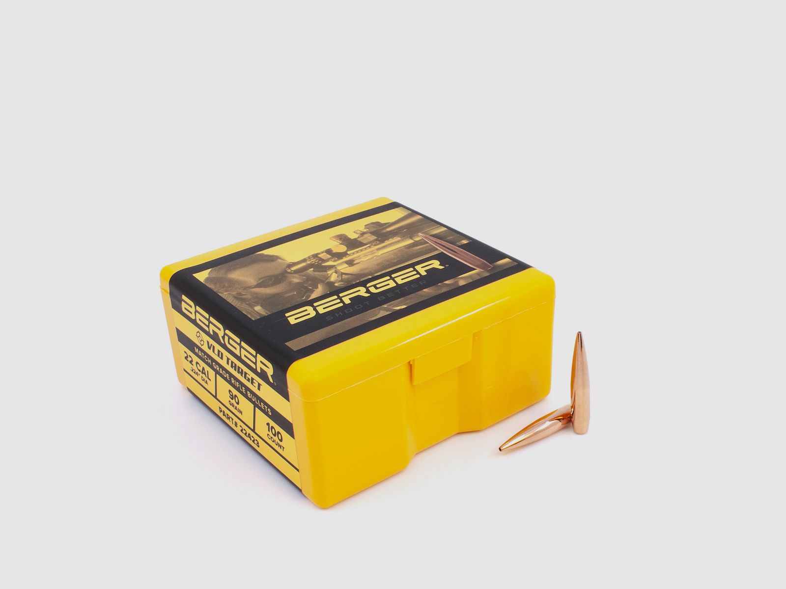 Proiettile Berger .22 VLD Target 90GR 100 Pezzi