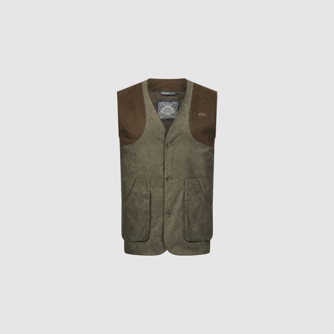 Blaser Vintage Wing Weste olive melange/schwarz