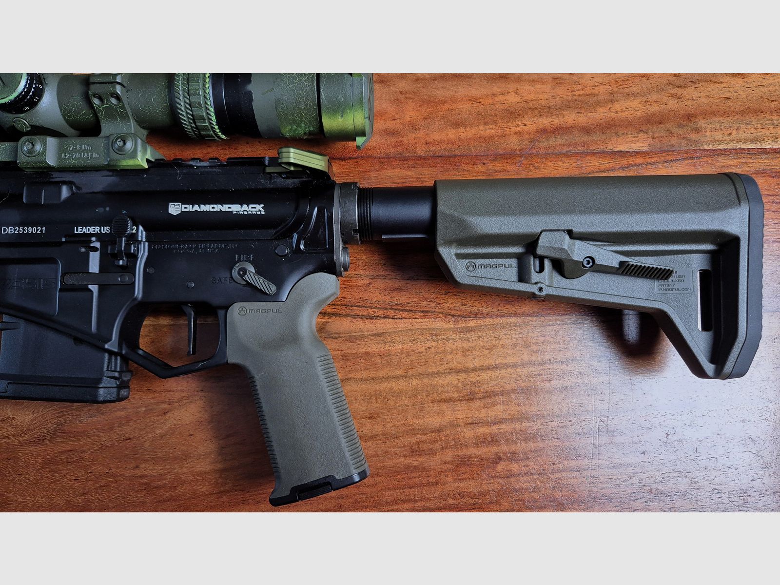 AR15 Diamondback DB15 300 AAC Blackout 10" Magpul OD green Tuningwaffe
