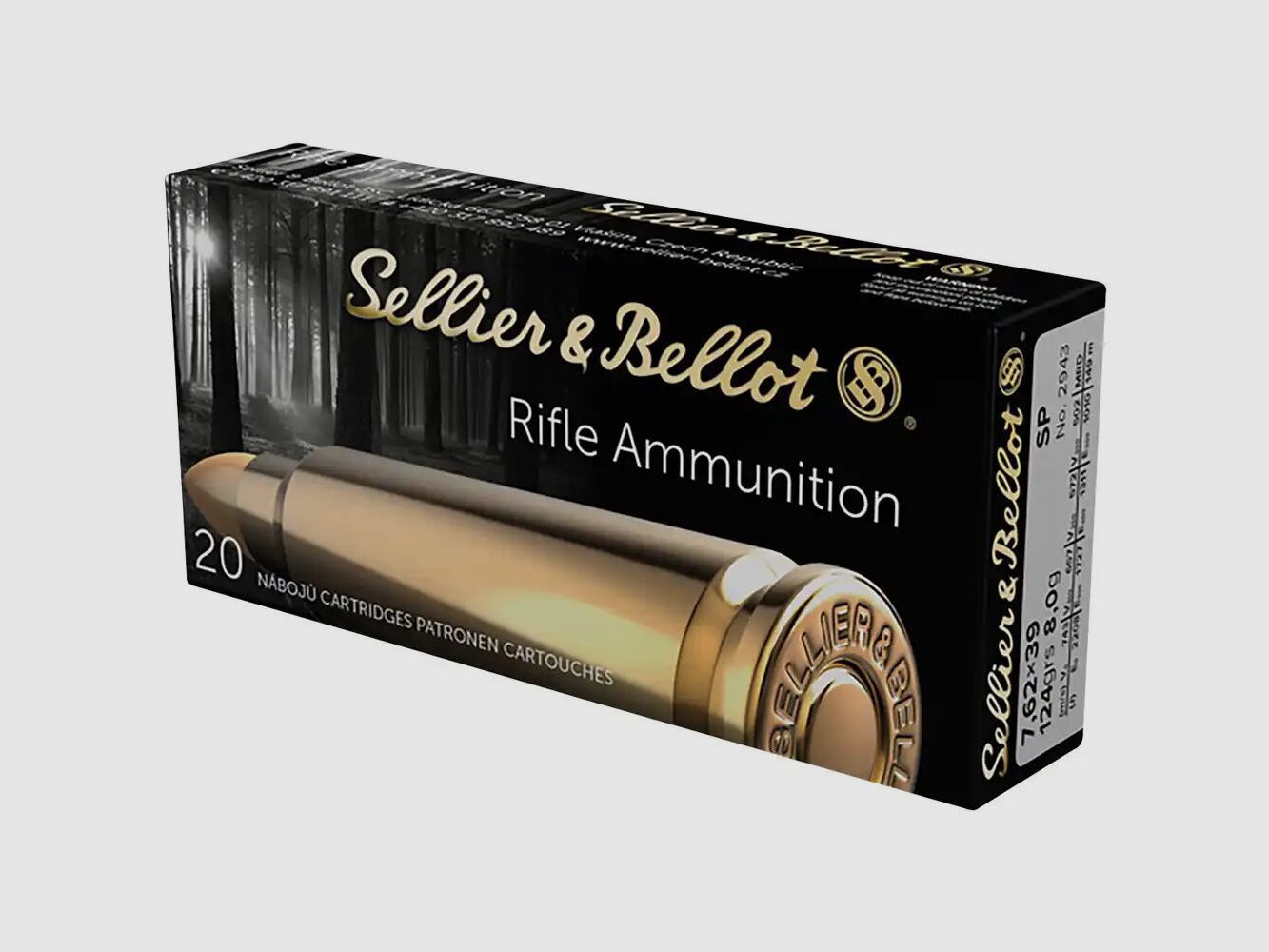 Sellier & Bellot 124grs SP 20STK 7,62x39