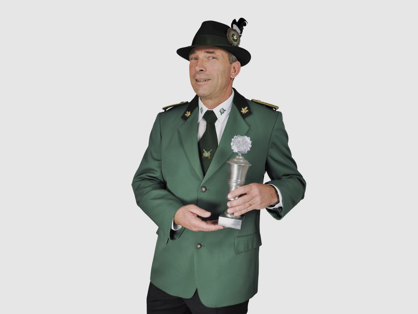 SCHÜTZENHEMD Kurzarm mit Stick