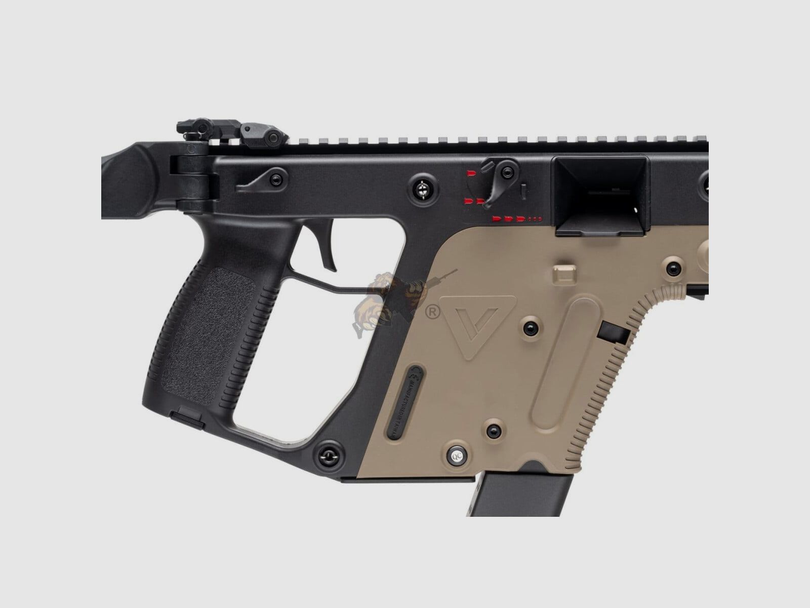 Kriss Vector V2 Airsoft en Duet Tone Noir / Tan - max. 0,5 Joule (Krytac)