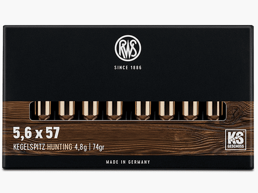 RWS 5,6x57 KS 74gr. - 20 pièces