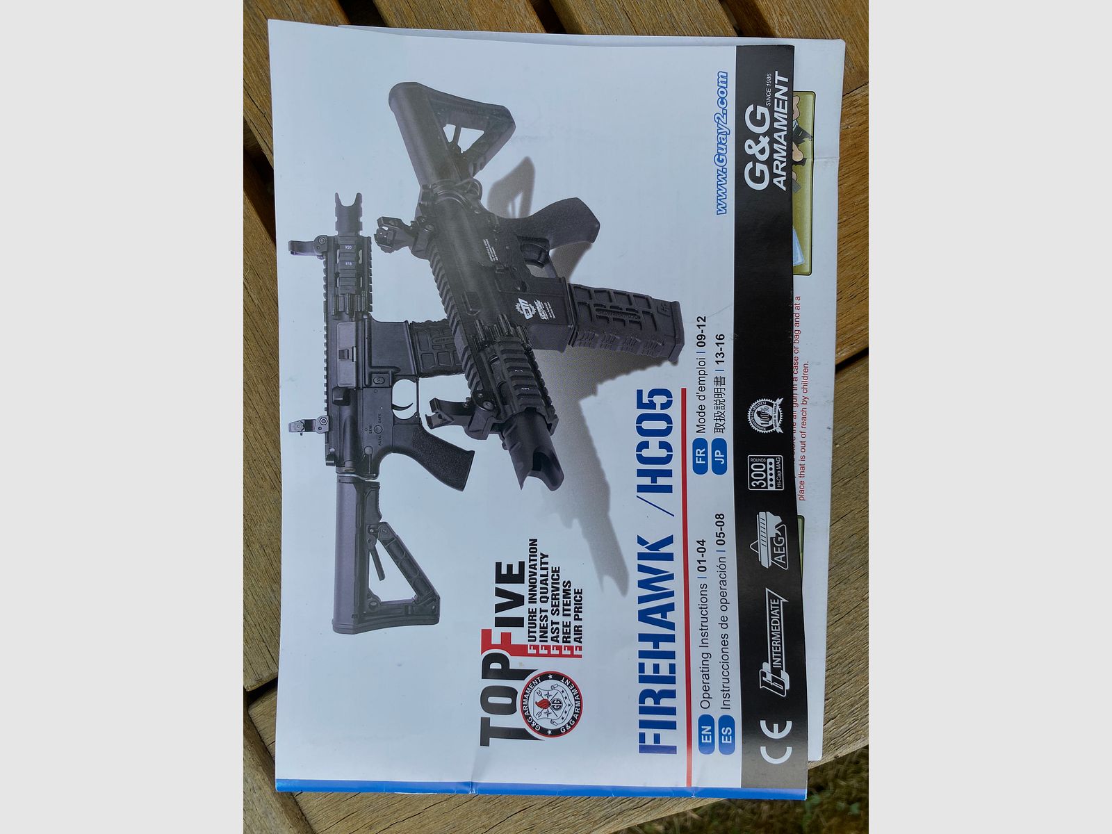 Airsoft Ausrüstung – G&G Firehawk HC05 + Zubehörpaket