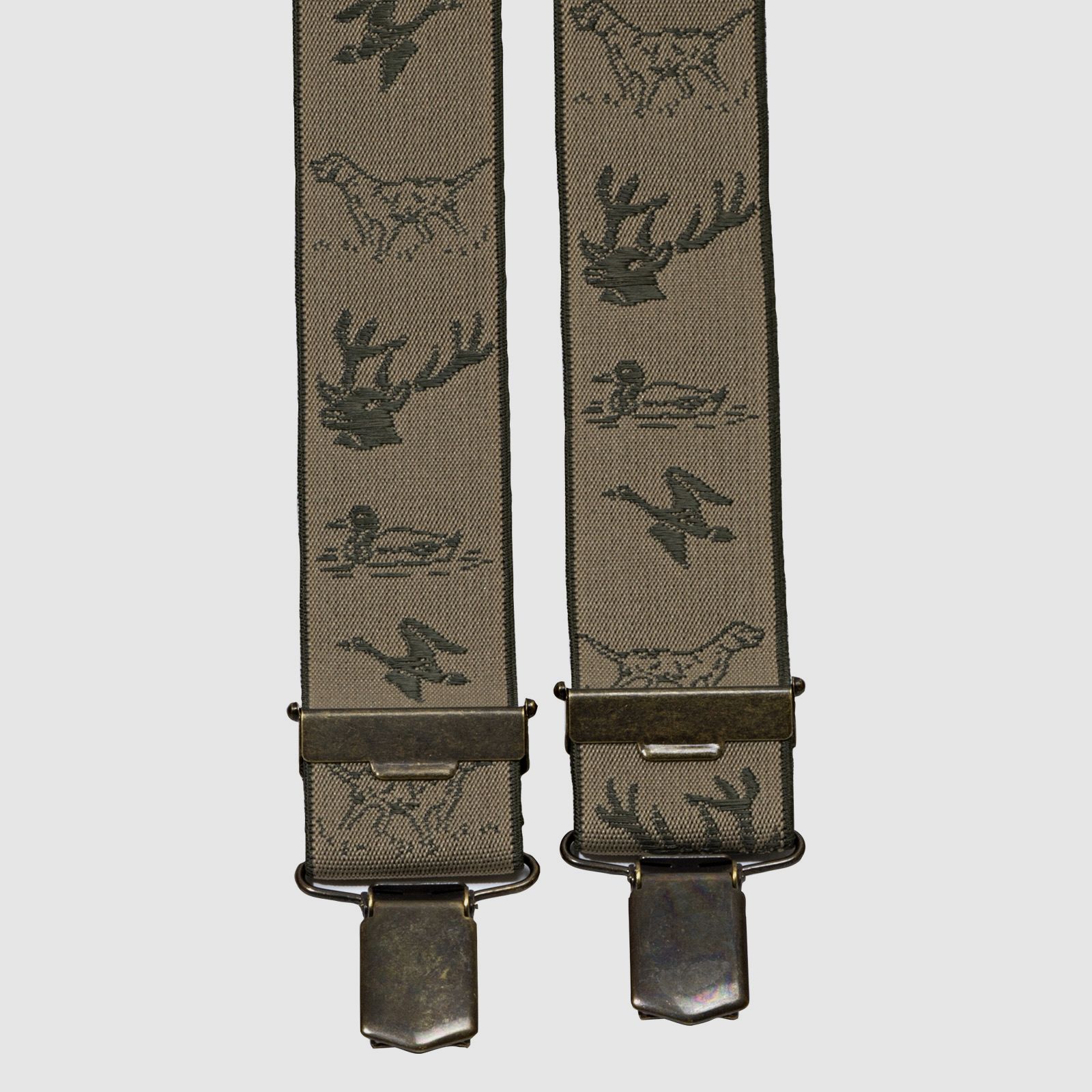 Hosenträger Jacquard Hirsch/Ente beige