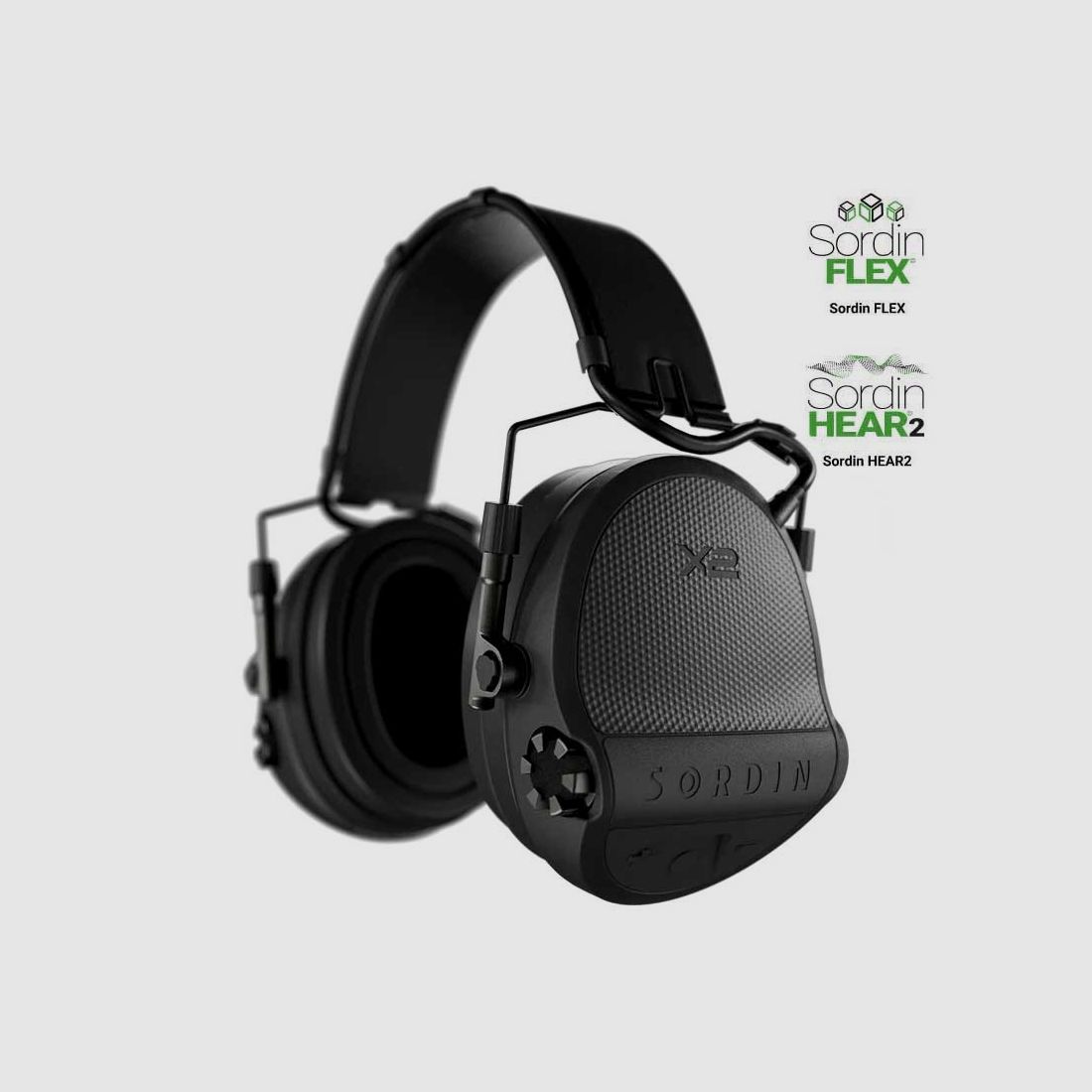 Sordin Supreme X2 SFA earmuffs with black leather ear cushions, image 3 of 7