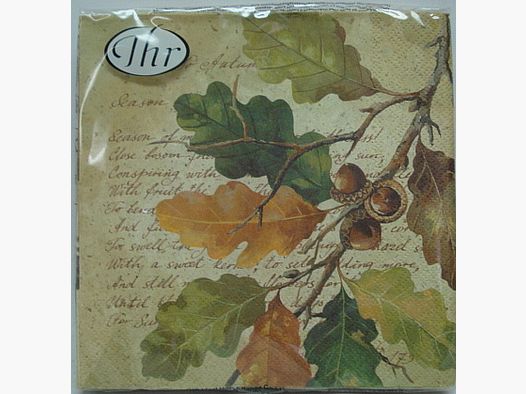 Servietten Herbst bunt - 20stk,33x33cm,3-lagig