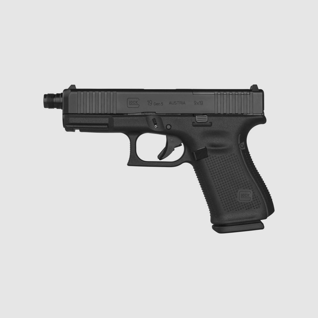 Glock Pistole G19 Gen5 FS 9 mm Luger 4" / 10,2 cm M13,5x1 links, Compact