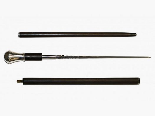 Abnehmbare Schwertstock l'Aristocanne mit bronzefarbenem und silbernem Griff
