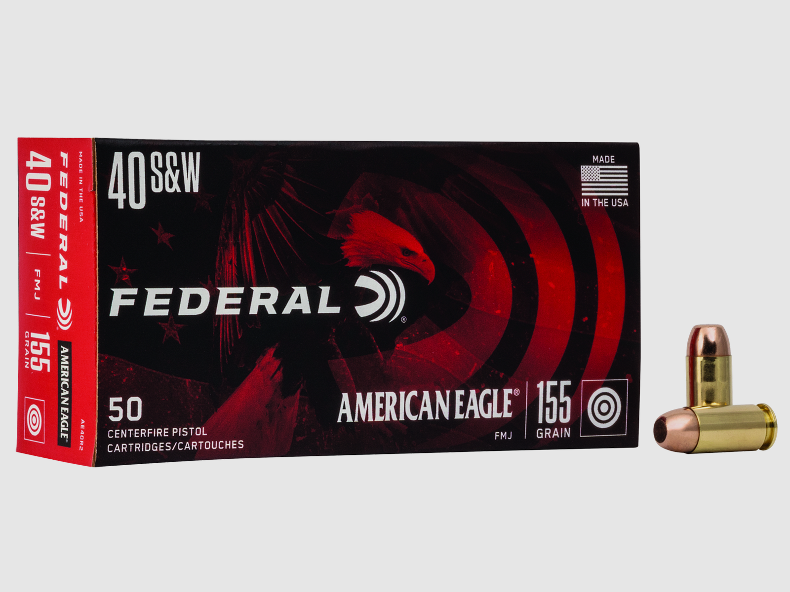 Federal Pistol Ammunition American Eagle .40 S&W 10g Full Metal Jacket