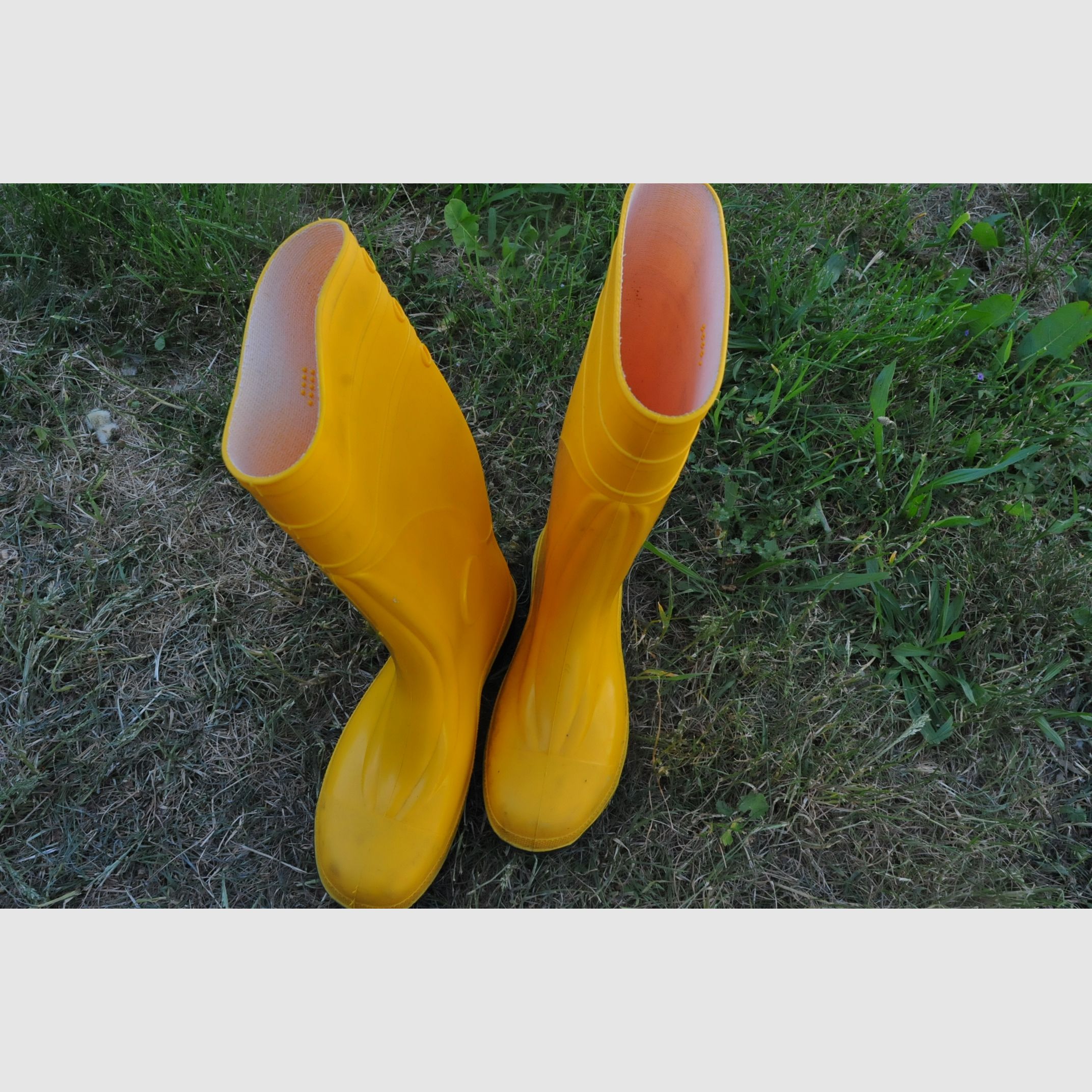 Rubber boots in yellow color shoe size 43