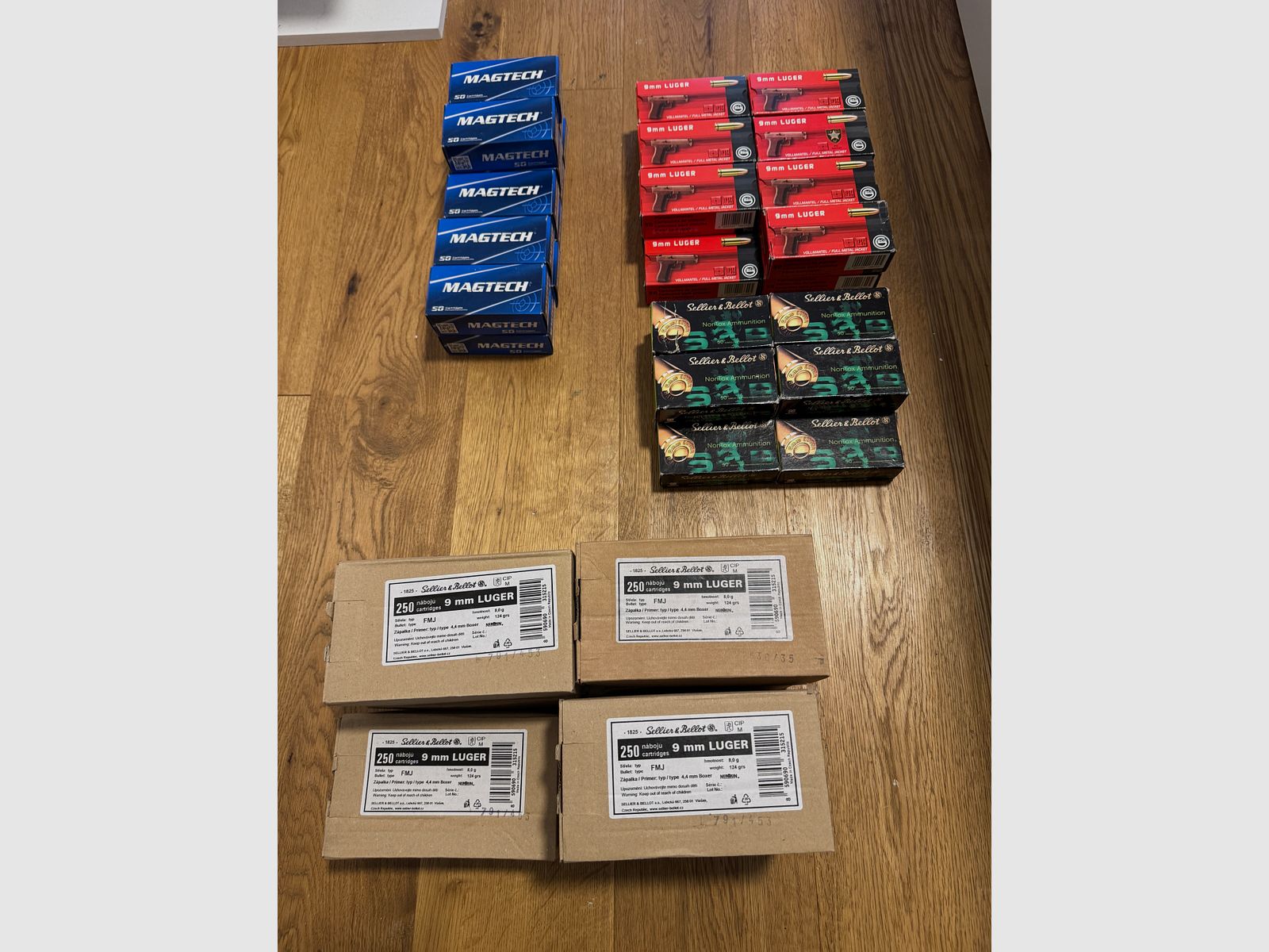 9 mm Luger ammunition approx. 3500 rounds