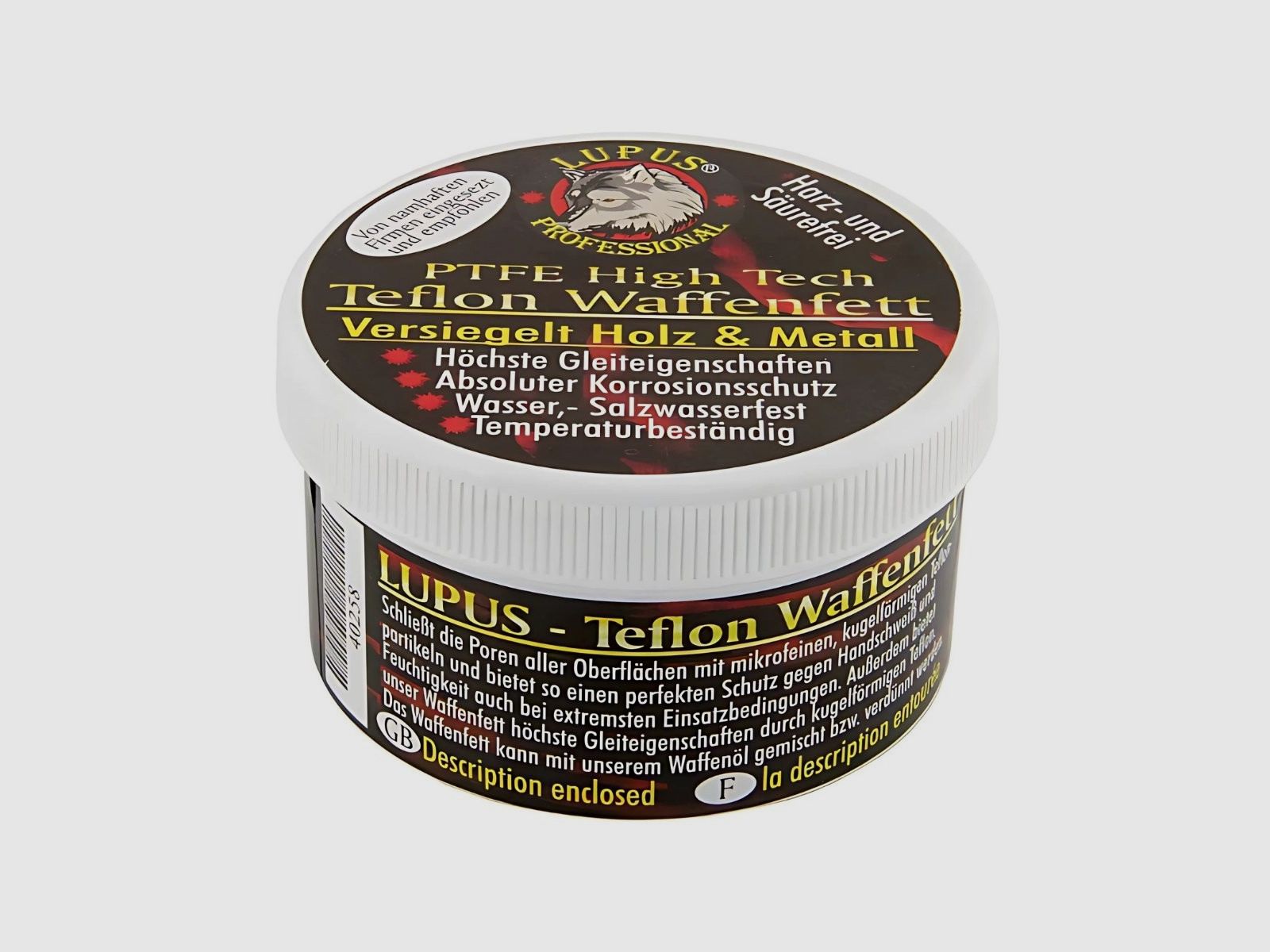 Lupus – PTFE-wapenvet, blik 100 ml