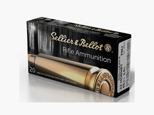 SELLIER BELLOT 22 HORNET FMJ 45GR X20