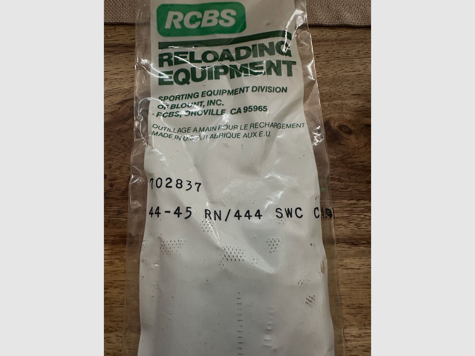 RCBS Taper Crimp Seater Die (.45 Auto / .45 ACP, número de artículo 18962)