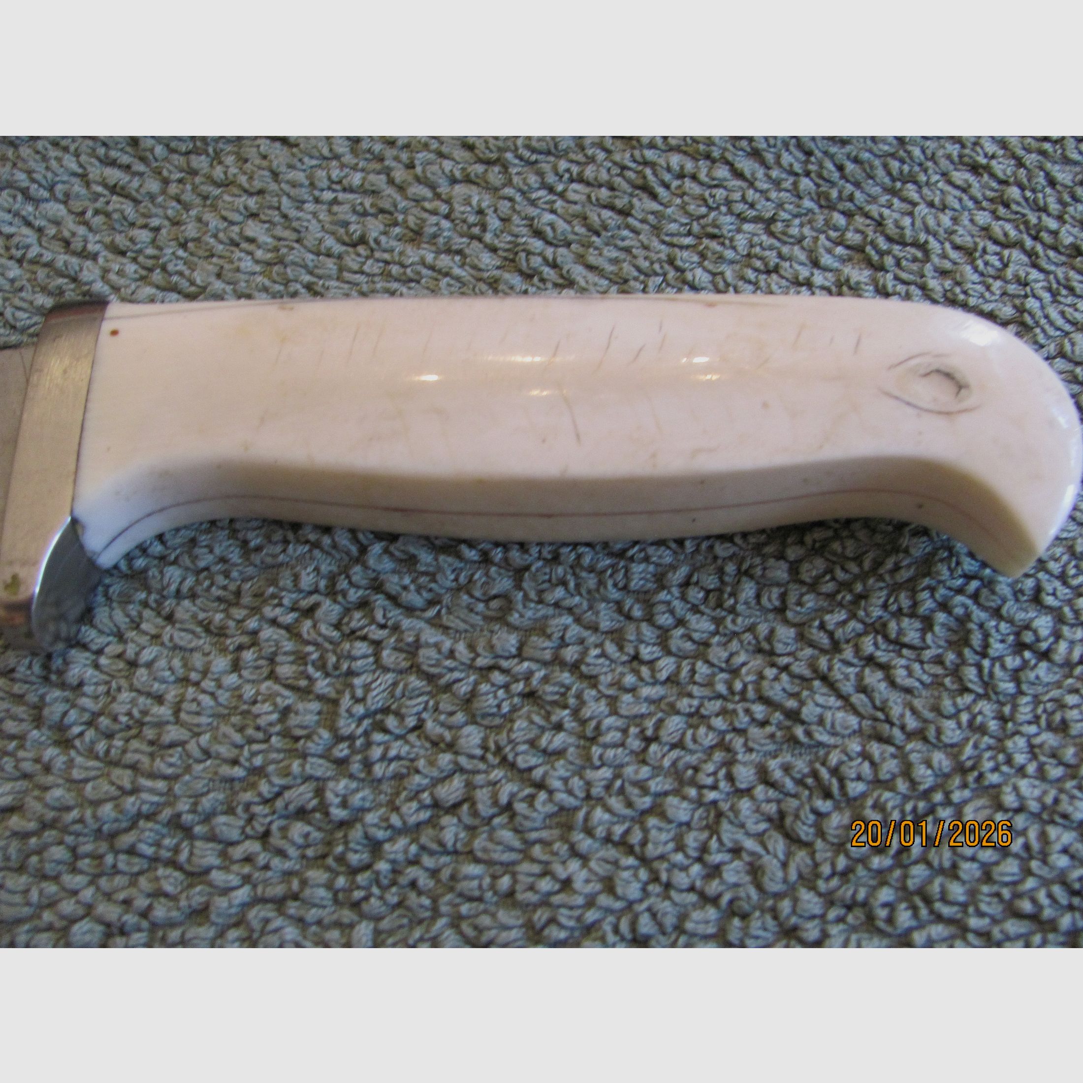 Original Puma White Hunter avec une poignée en os faite à la main - PIÈCE UNIQUE !