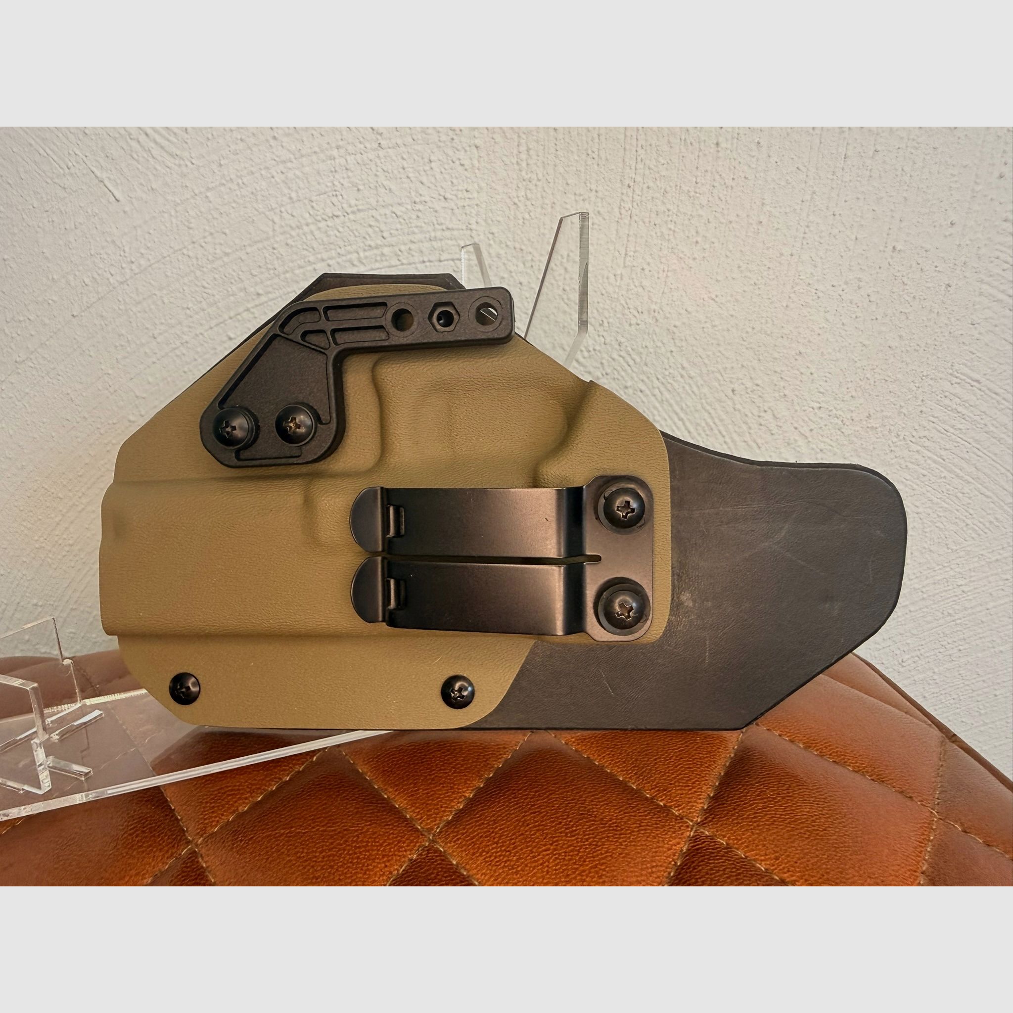 Funda para Glock 17 Gen 5 Kydex Cuero Funda Híbrida de PK Bladesmith