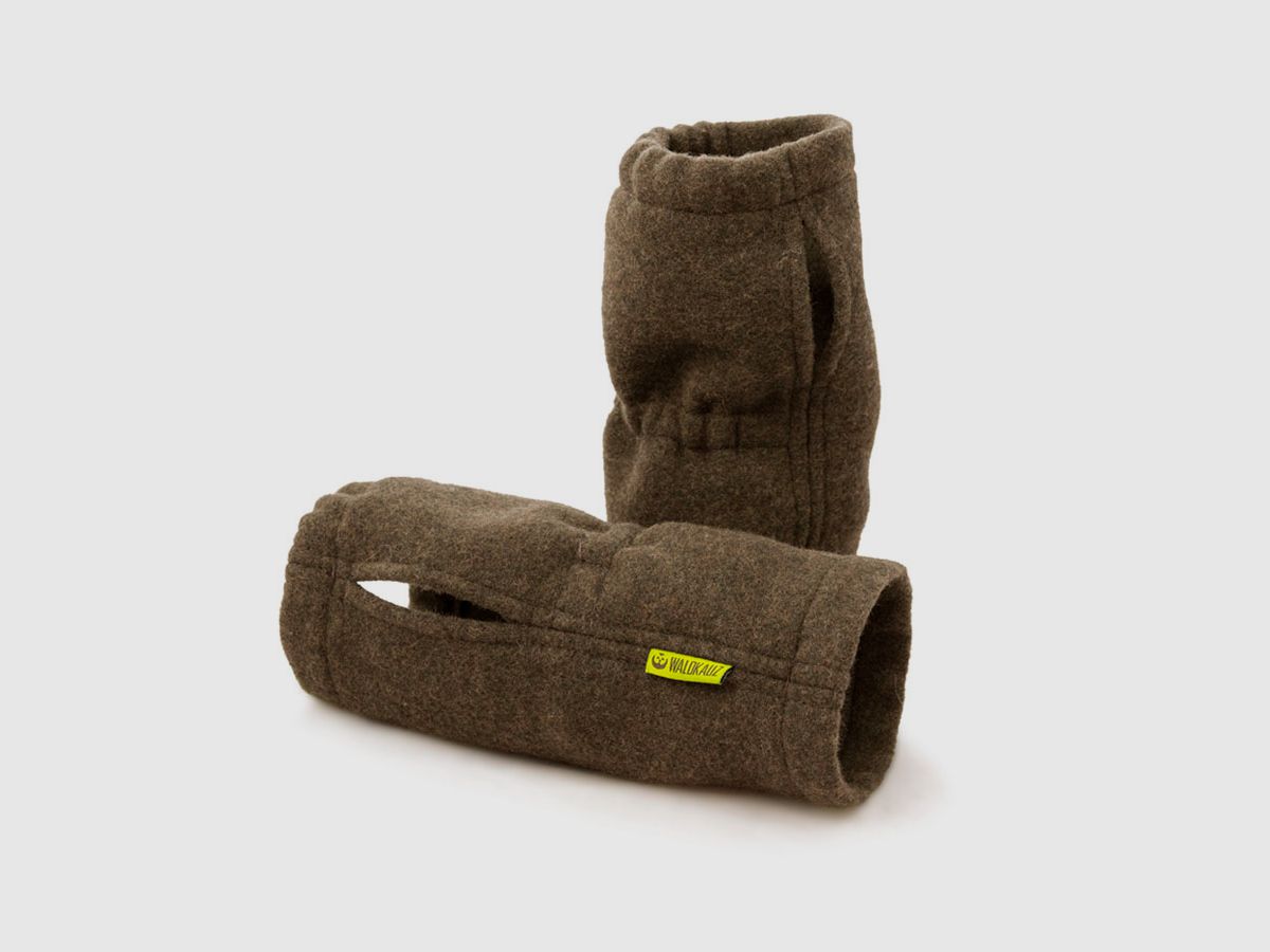 WALDKAUZ Pulswärmer aus Lodenfleece, Braun