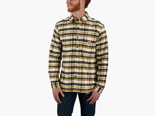 Carhartt checkered flannel shirt, men's, Malt, S